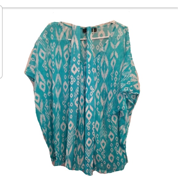 Apt. 9 Tops - APT 9 Sheer Top with Tie size 0X